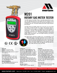 Thumbnail of document Data Sheet - M201 Rotary Gas Meter Tester